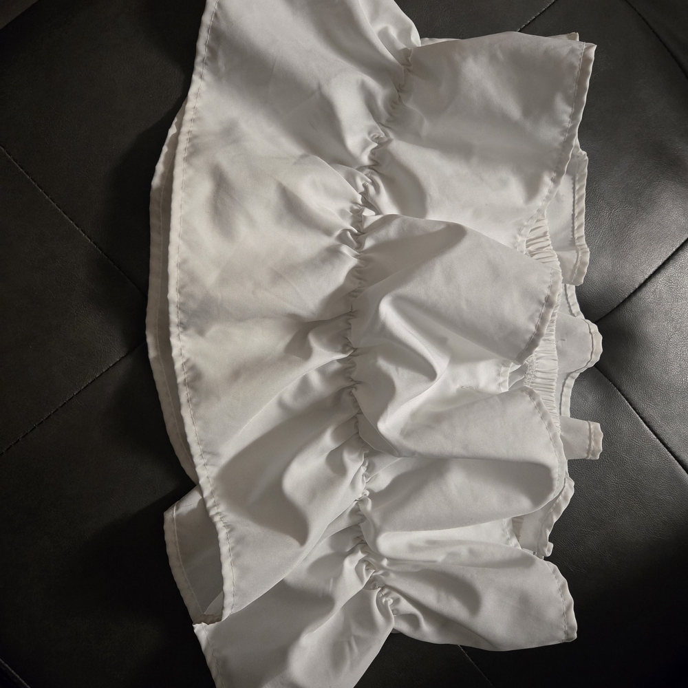 White Ruffled Strapless Top - Picture 2 of 2